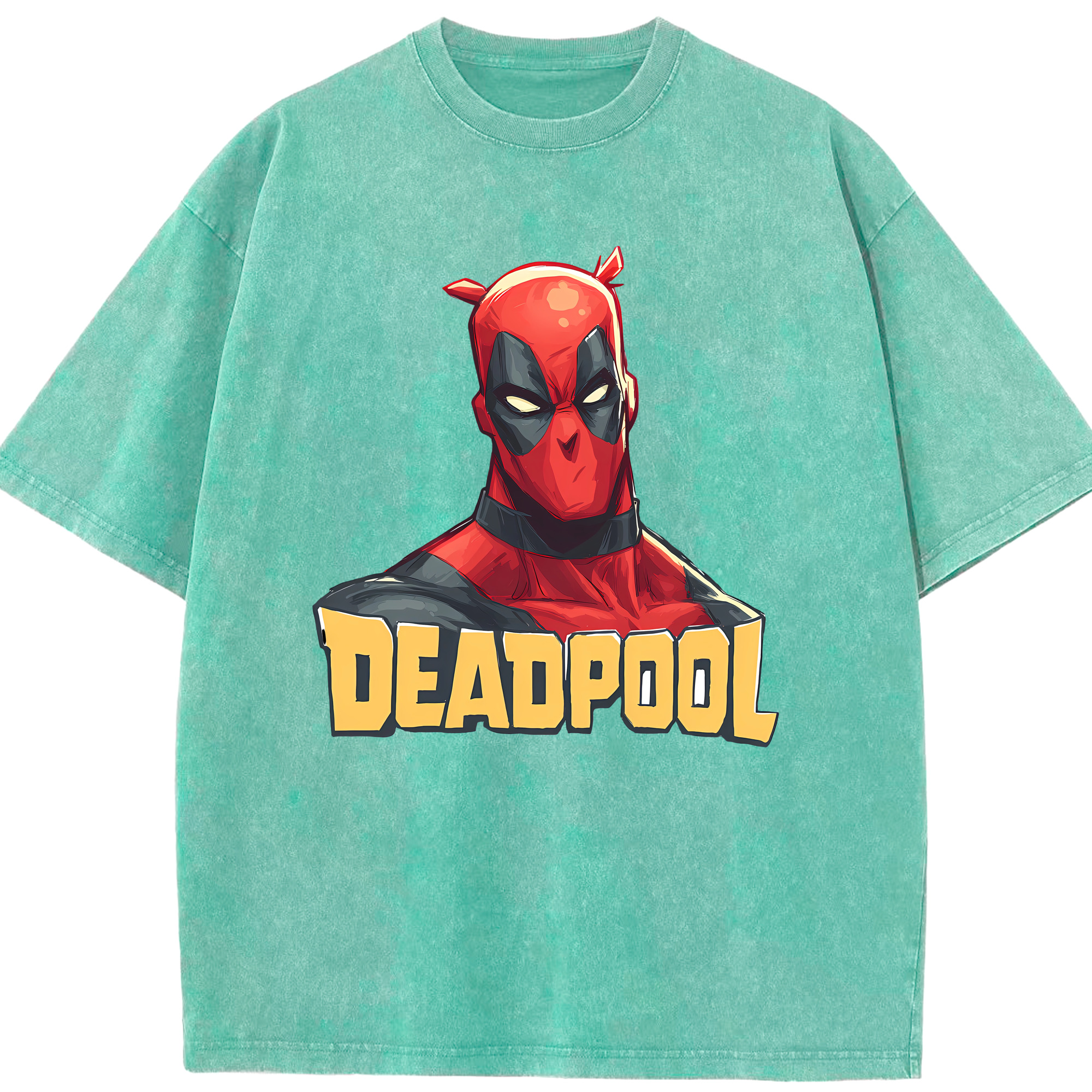 （画像用） Deadpool デッドプール 綿100% ヴィンテージ風 半袖Tシャツ（フロントプリント）